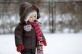 Little winter baby girl Royalty Free Stock Photo