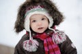 Little winter baby girl Royalty Free Stock Photo