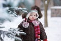 Little winter baby girl Royalty Free Stock Photo