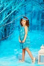 Little winter fairy tale girl Royalty Free Stock Photo