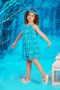 Little winter fairy tale girl Royalty Free Stock Photo