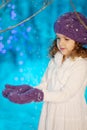 Little winter fairy tale girl Royalty Free Stock Photo