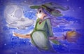 Little witch flying
