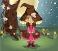 Little witch in the woods