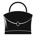 Little woman bag icon, simple style