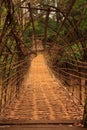 Little wood Bridge next to the Tad Pha Suam waterfall,champasak