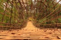 Little wood Bridge next to the Tad Pha Suam waterfall,champasak Royalty Free Stock Photo