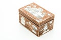 little wooden box on white Royalty Free Stock Photo