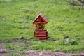 Little Wooden Decorative Wishing Well Royalty Free Stock Photo