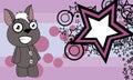 Little xoloitzcuintle character cartoon background illustration