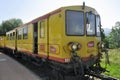 The little yellow train of the Pyrenees waiting for the departure