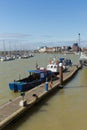 Littlehampton harbour with boats at quayside