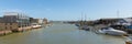 Littlehampton harbour West Sussex panoramic view