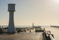 Littlehampton pier and lighthouse, Sussex, England Royalty Free Stock Photo