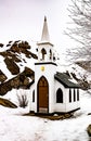 Littles church in the badlands. Drumheller,Alberta,Canada