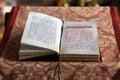 Liturgical book on the breastwork of the pulpit Royalty Free Stock Photo