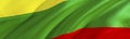 Litva flag. Flag of Lithuania. 3D Waving flag design,3D rendering. The national symbol of Lithuania background wallpaper. 3D Royalty Free Stock Photo