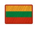 Litva Flag Patch Royalty Free Stock Photo