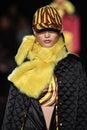 Liu Chunjie walks the runway at the Versace Pre-Fall 2019 Collection Royalty Free Stock Photo