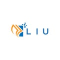 LIU credit repair accounting logo design on WHITE background. LIU creative initials Growth graph letter logo concept. LIU business