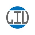 LIU letter logo design on white background. LIU creative initials circle logo concept. LIU letter design