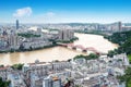 Modern city skyline of Liuzhou, Guangxi, China