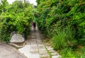 Livadia, Crimea - July 10. 2019. Sun trail - health-improving route in Livadia sanatorium during the USSR