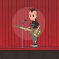 Live band boy cartoon character