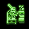 live birth rate neon glow icon illustration