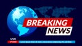 Live Breaking News Can be used as design for television news or Internet media. Vector