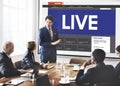 Live Broadcast Media News Online Concept Royalty Free Stock Photo