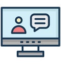 Live Call Isolated Vector Icon That can be easily Modified or Edited. Royalty Free Stock Photo