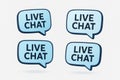 Live Chat Bubbles Designed for Online Communication and Customer Support in Digital Platforms for Various Applications Royalty Free Stock Photo