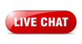 live chat button. sticker. banner. rounded glass sign