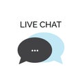 Live chat, call center telemarketing icon or symbol