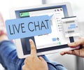 Live Chat Chatting Communication Digital Web Concept