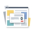 Live Chat Customer Support Interface Vector Illustration Online Helpdesk Communication Window for Website and Application Design Royalty Free Stock Photo