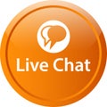 Live chat icon web button Royalty Free Stock Photo