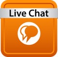 Live chat icon web button Royalty Free Stock Photo