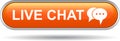 Live chat icon web button orange Royalty Free Stock Photo