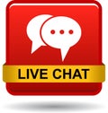 Live chat icon web button red