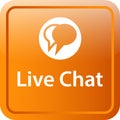 Live chat icon web button Royalty Free Stock Photo