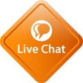 Live chat icon web button Royalty Free Stock Photo