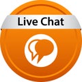 Live chat icon web button Royalty Free Stock Photo