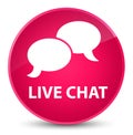 Live chat elegant pink round button