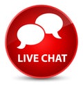 Live chat elegant red round button