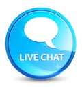 Live chat splash natural blue round button