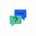 Live Chat Support flat icon Royalty Free Stock Photo