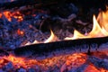 Live coal burning Royalty Free Stock Photo