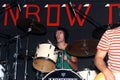 Live concert by the Argentina rock band Los Piojos at the Rainbow nightclub, the drummer SebastiÃÂ¡n